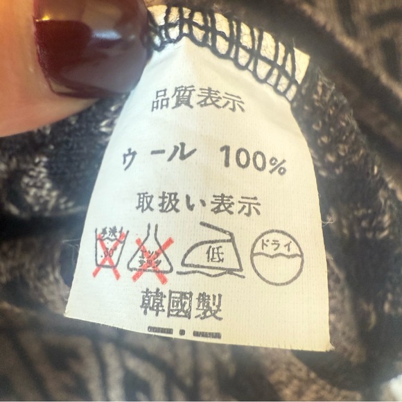 Fendi Black and Brown Zucca Vintage Turtleneck Sweater - Picture 5 of 6